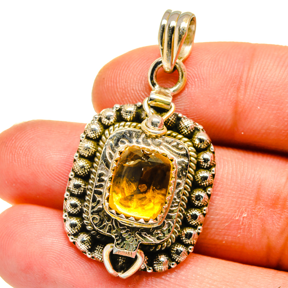 Citrine Pendants handcrafted by Anasilvercos - PD16014