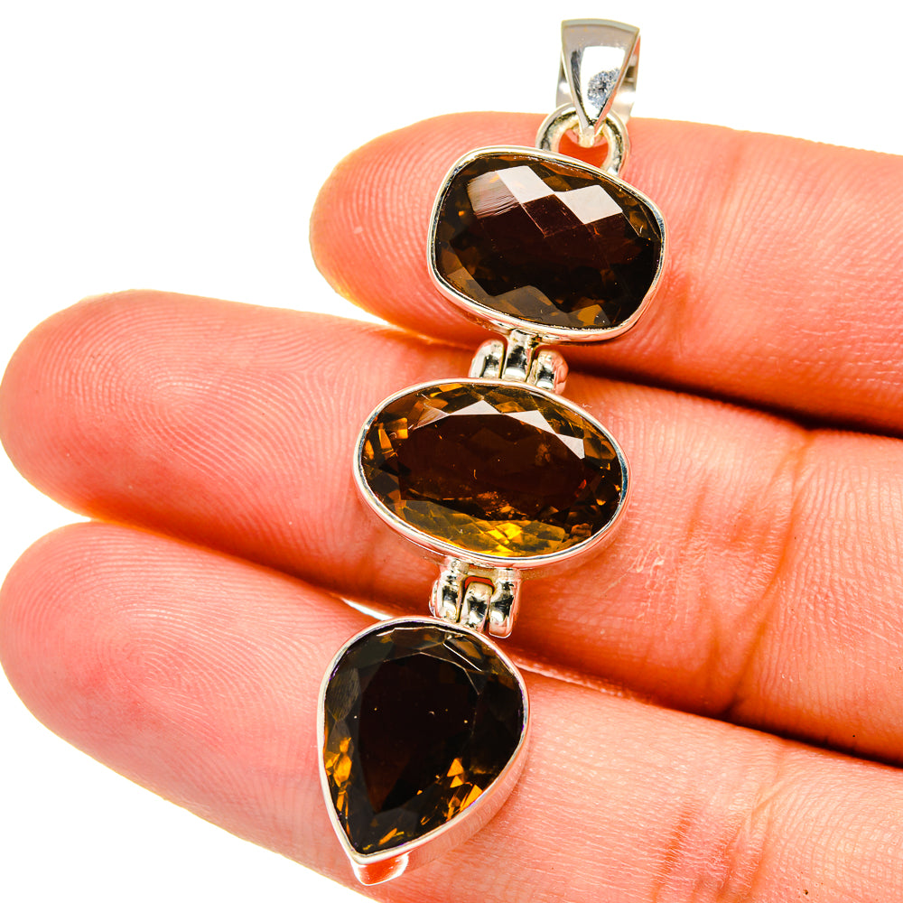 Mandarin Citrine Pendants handcrafted by Anasilvercos - PD16031