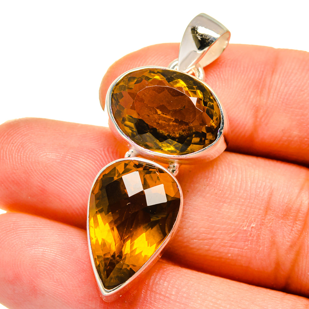 Mandarin Citrine Pendants handcrafted by Anasilvercos - PD16032