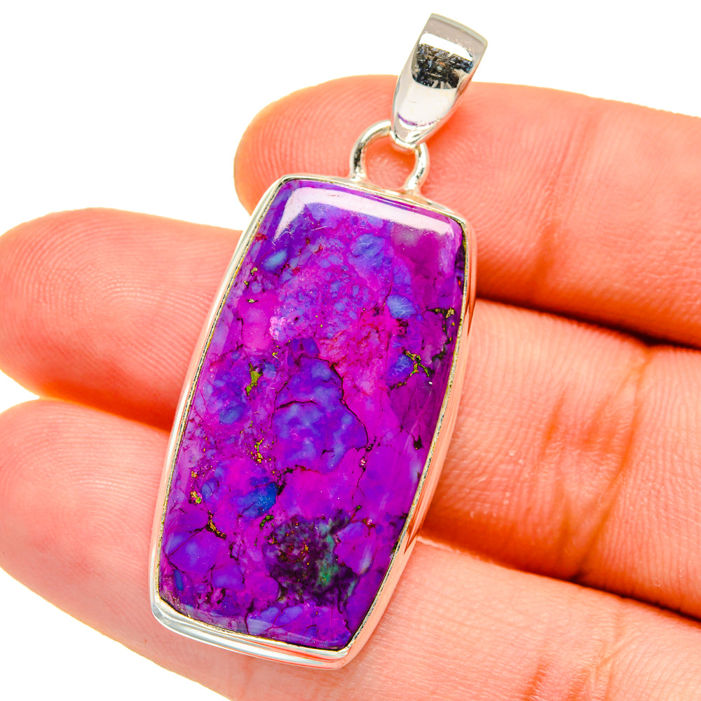 Purple Copper Composite Turquoise Pendants handcrafted by Anasilvercos - PD16049