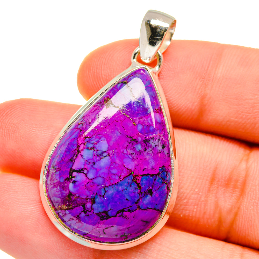 Purple Copper Composite Turquoise Pendants handcrafted by Anasilvercos - PD16050
