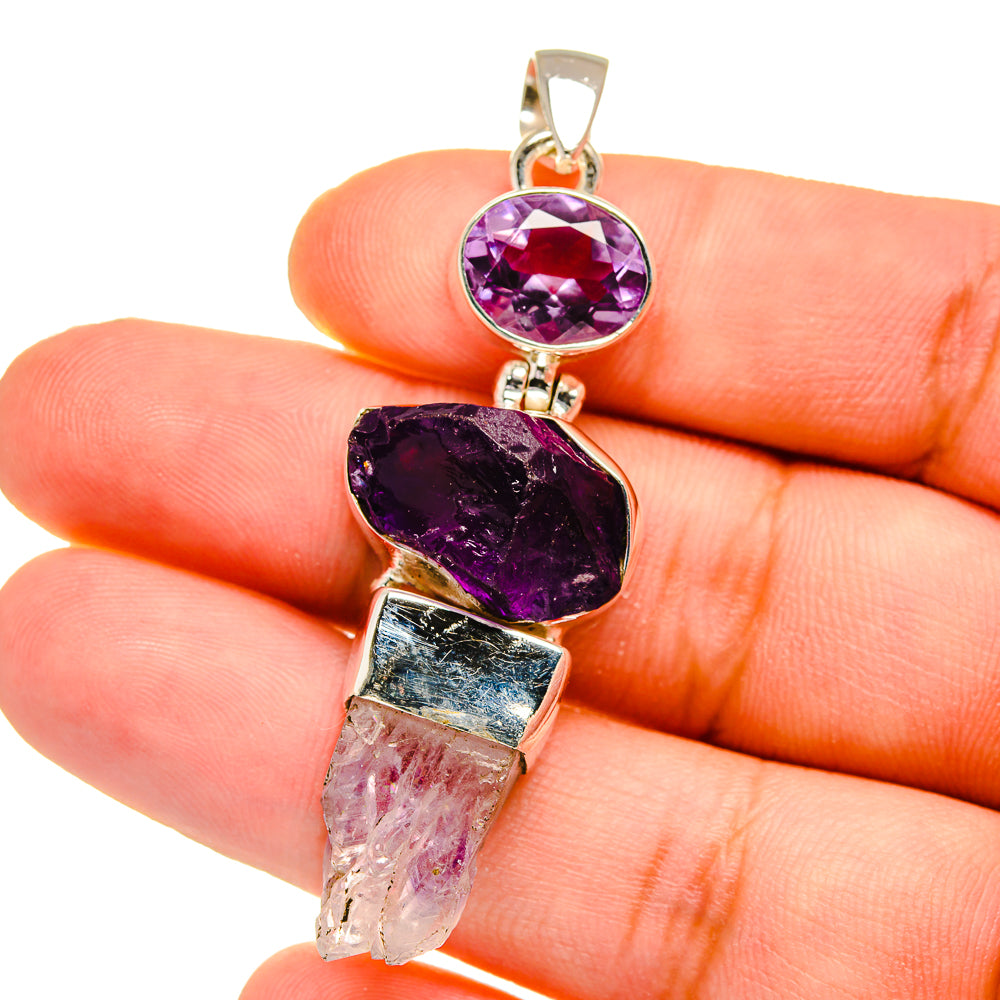 Amethyst Pendants handcrafted by Anasilvercos - PD16064