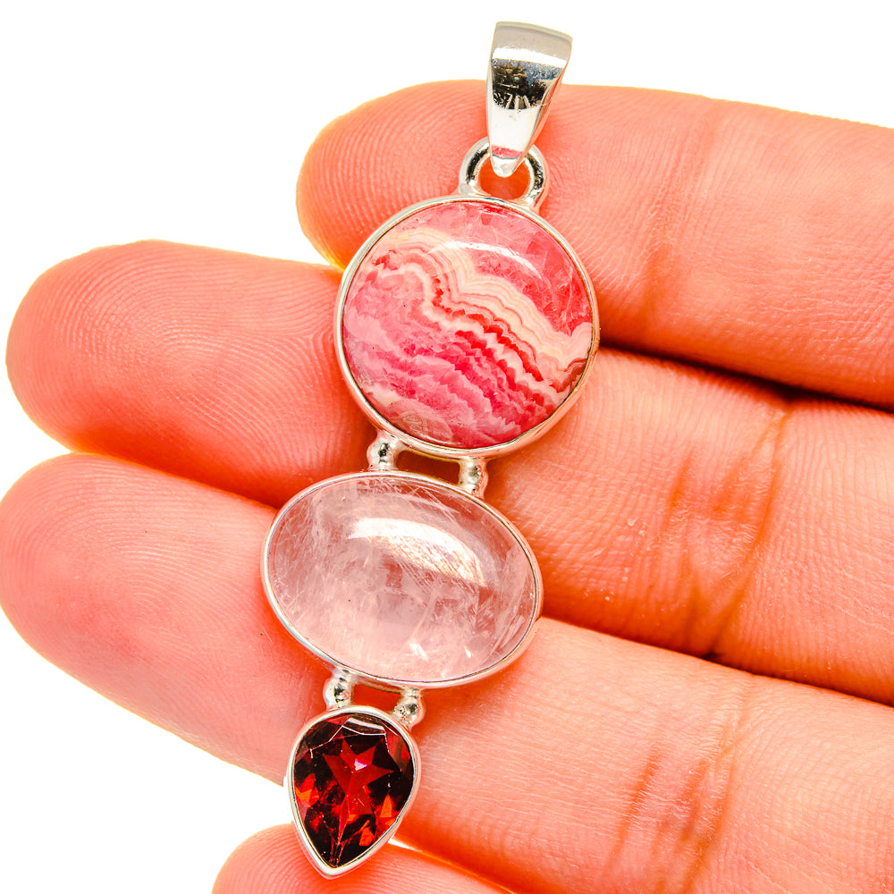 Rhodochrosite Pendants handcrafted by Anasilvercos - PD16065