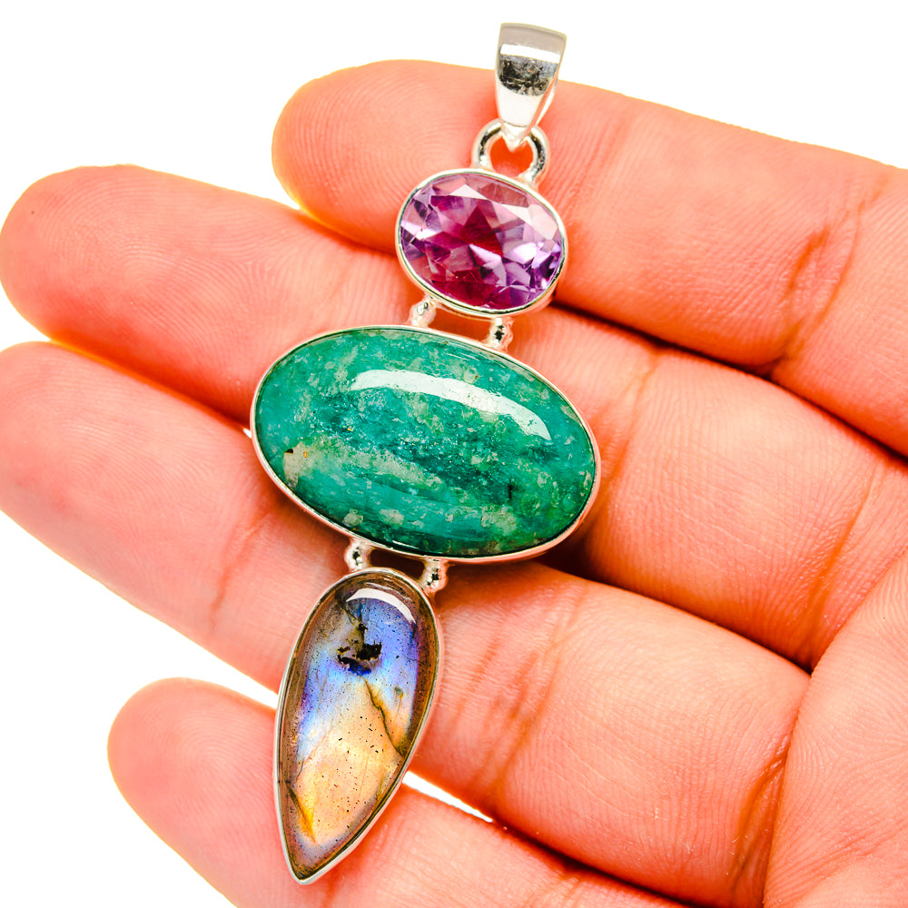 Amazonite Pendants handcrafted by Anasilvercos - PD16067