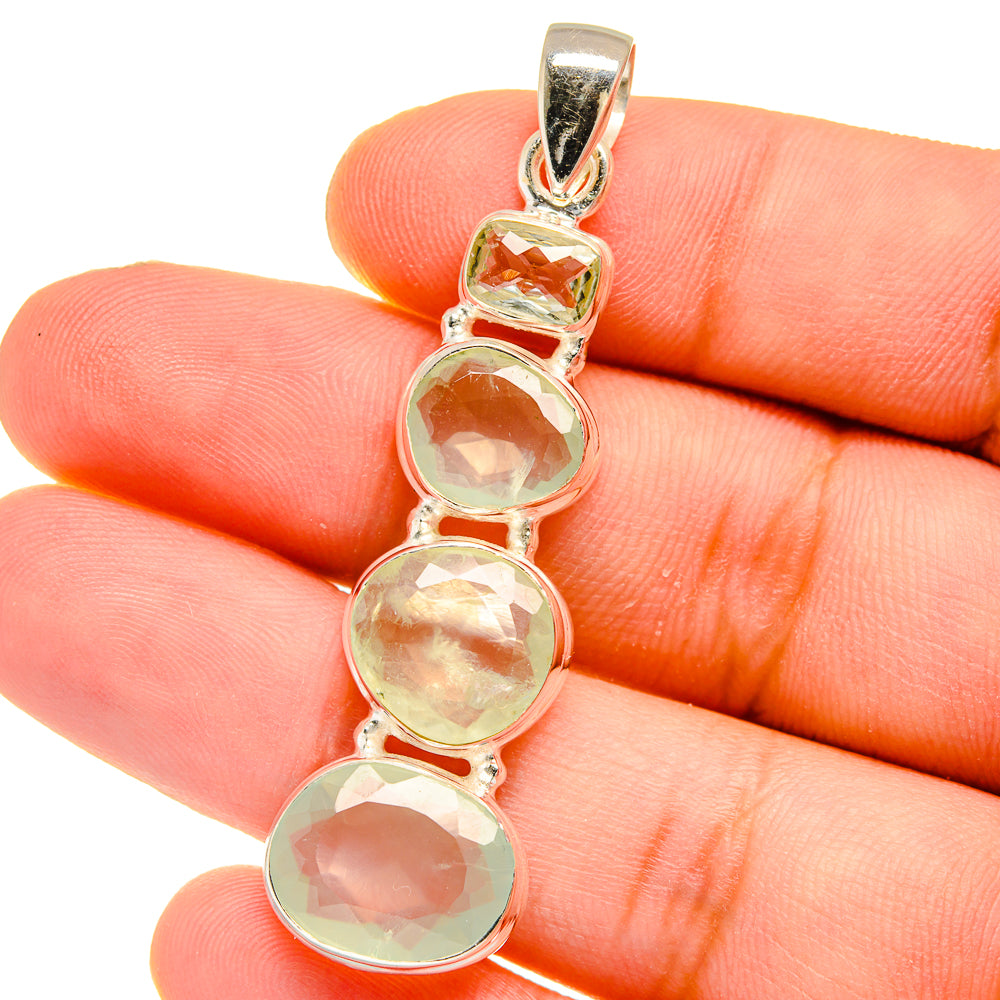Prehnite Pendants handcrafted by Anasilvercos - PD16072