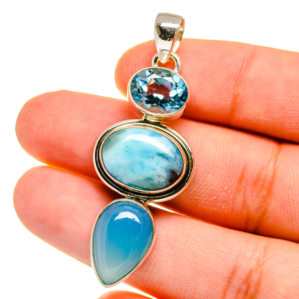 Larimar Pendants handcrafted by Anasilvercos - PD16074