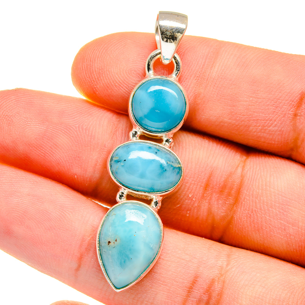 Larimar Pendants handcrafted by Anasilvercos - PD16076