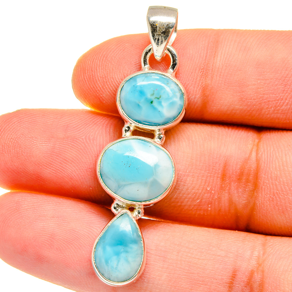 Larimar Pendants handcrafted by Anasilvercos - PD16077