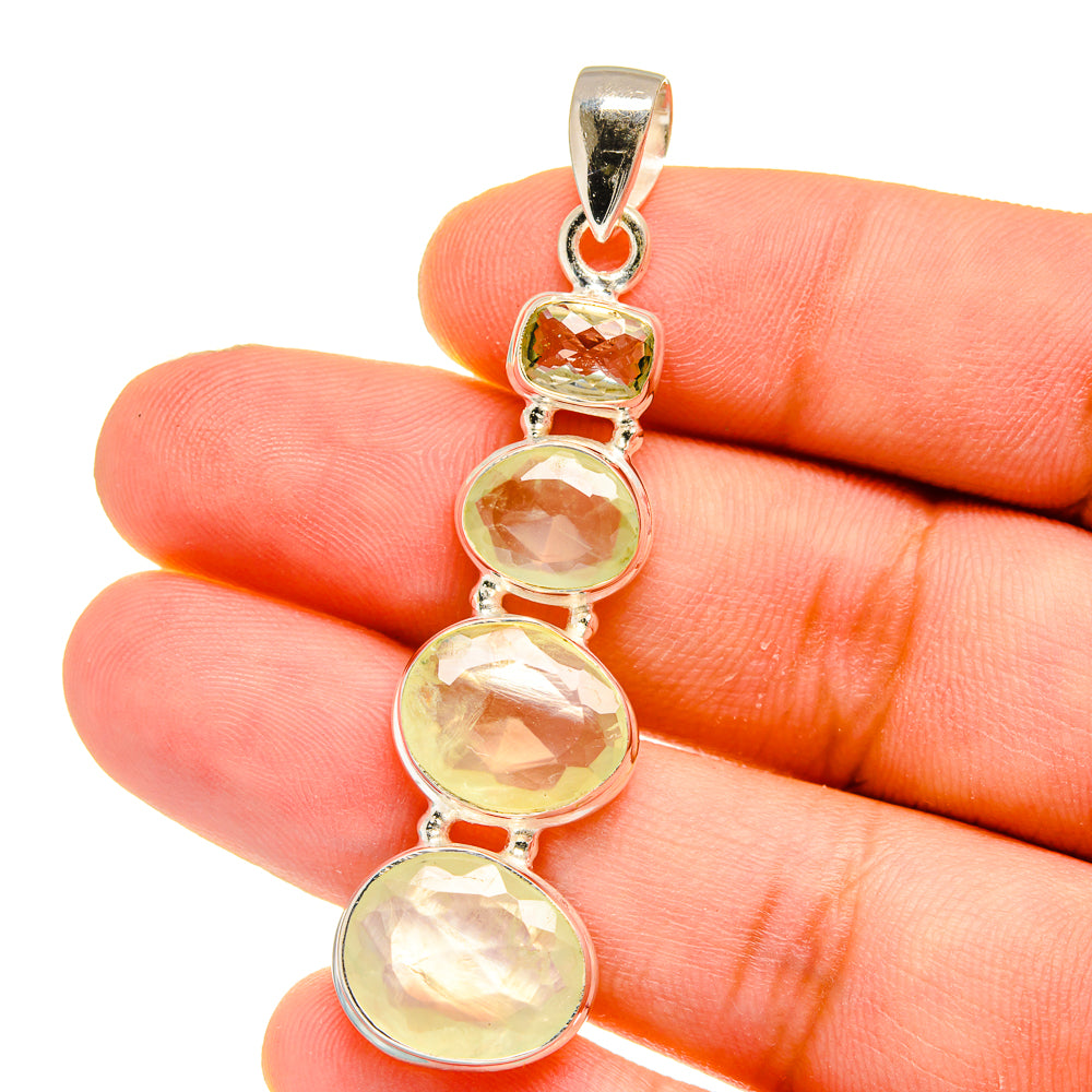 Prehnite Pendants handcrafted by Anasilvercos - PD16080