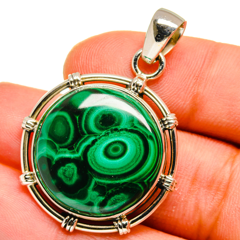 Malachite Pendants handcrafted by Anasilvercos - PD16085