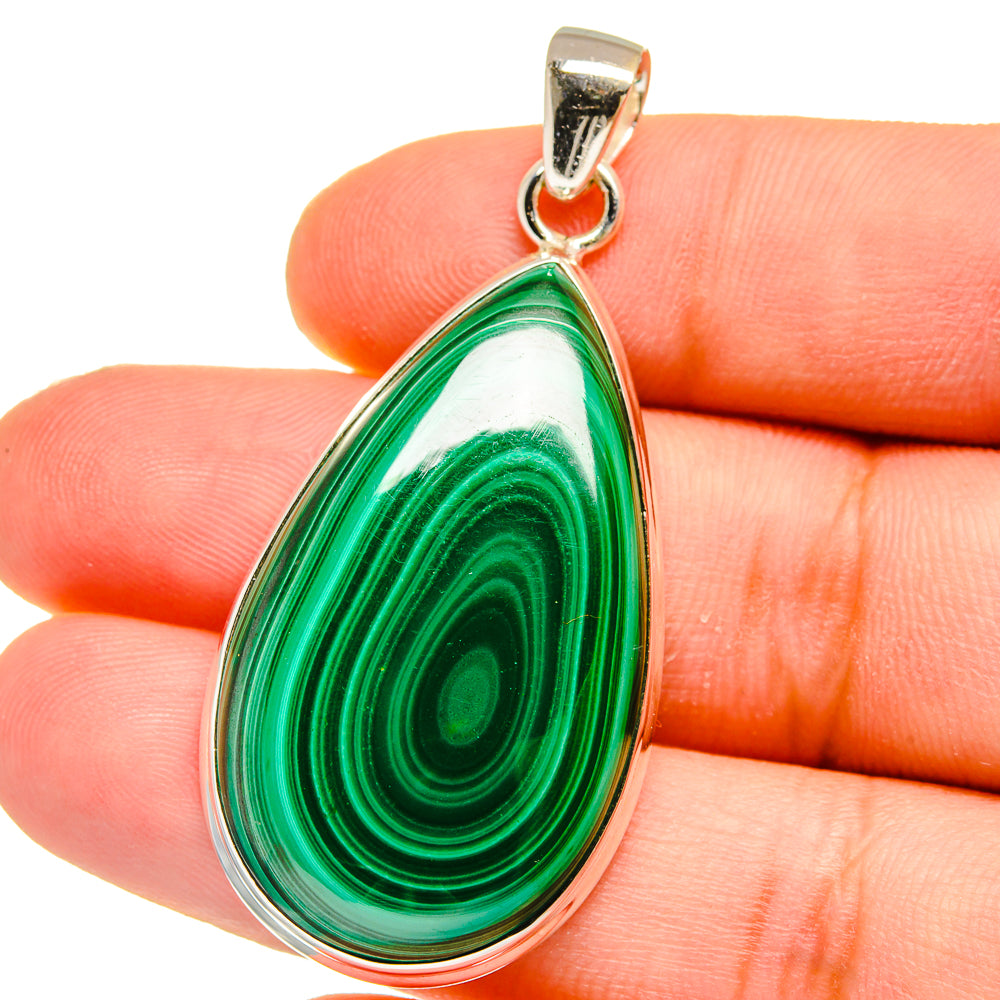 Malachite Pendants handcrafted by Anasilvercos - PD16087