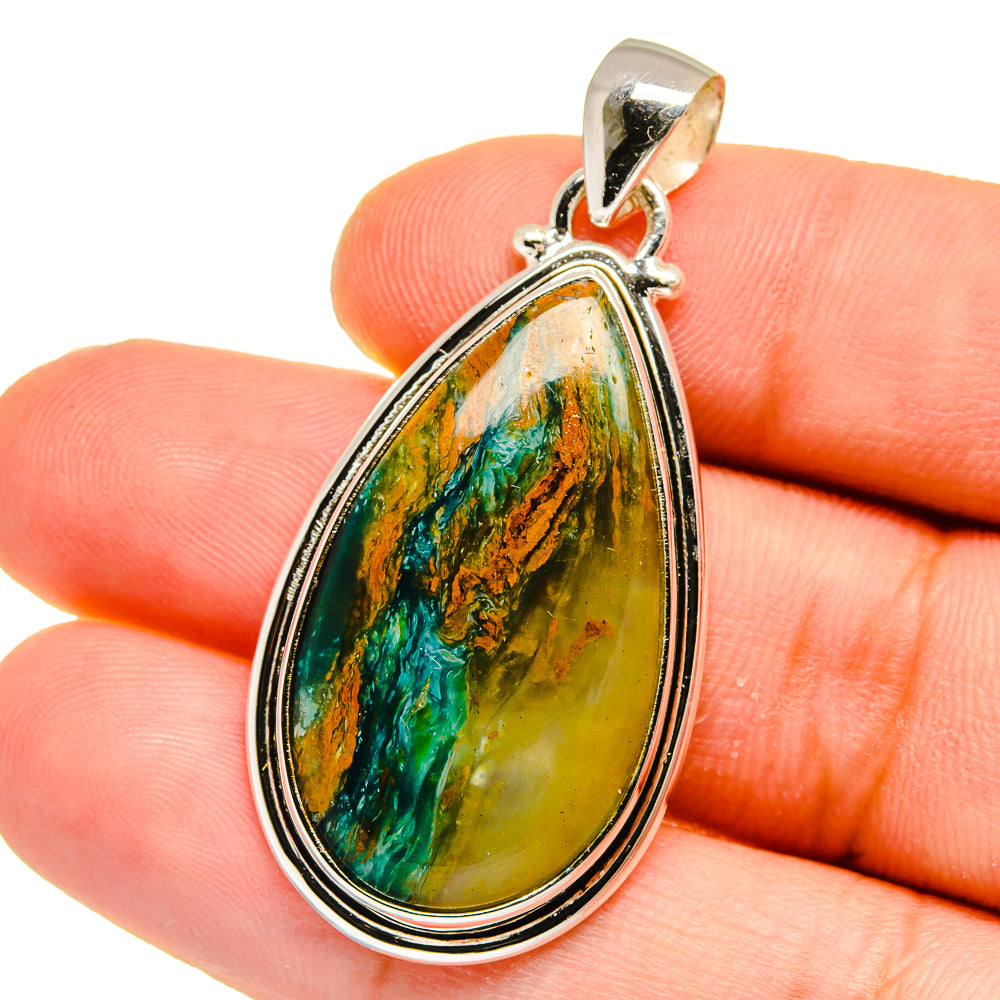 Peruvian Opal Pendants handcrafted by Anasilvercos - PD16101