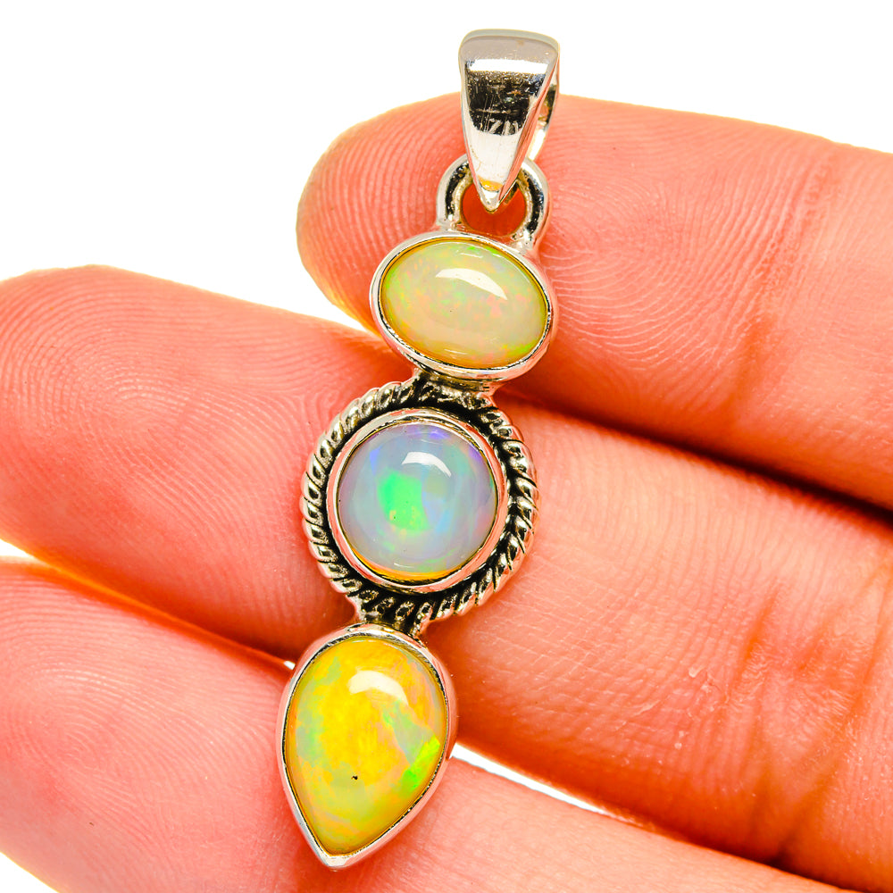 Ethiopian Opal Pendants handcrafted by Anasilvercos - PD16122
