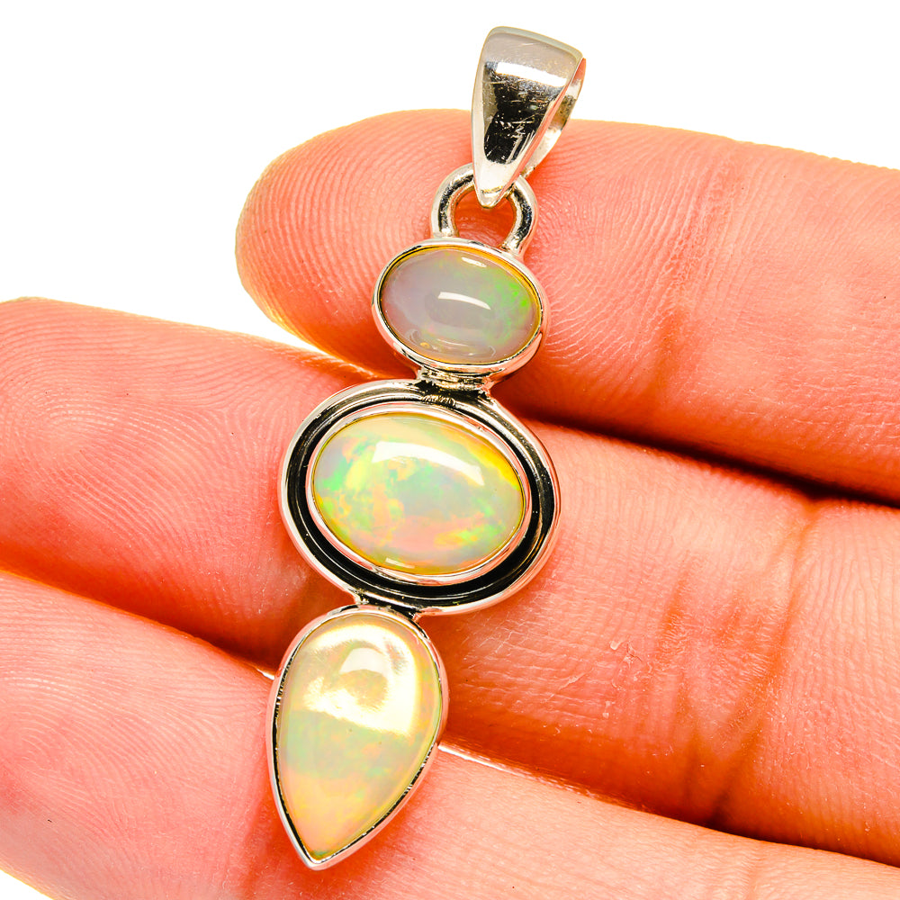 Ethiopian Opal Pendants handcrafted by Anasilvercos - PD16123