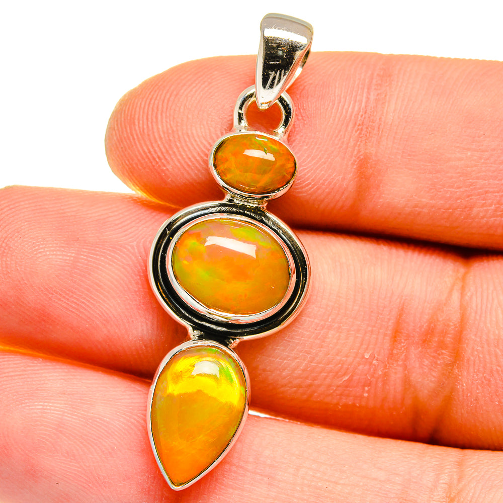 Ethiopian Opal Pendants handcrafted by Anasilvercos - PD16125