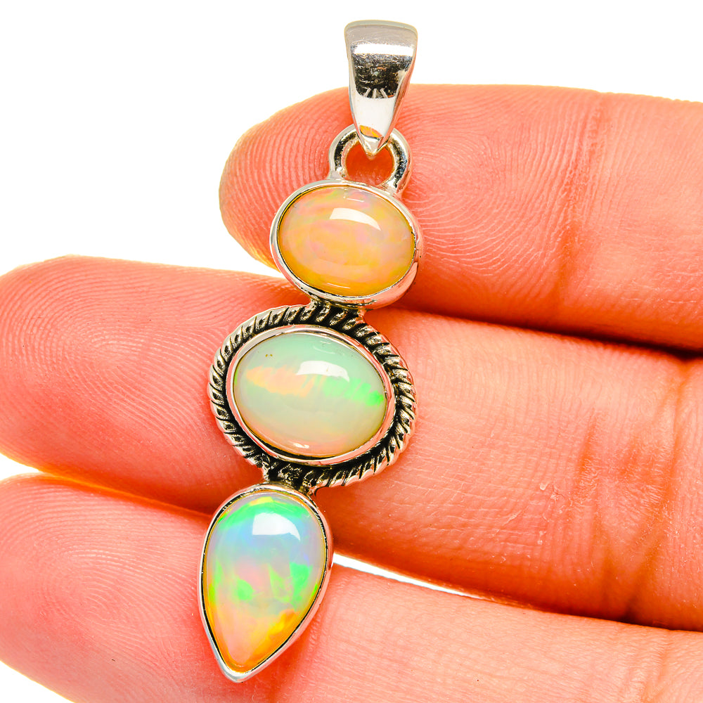 Ethiopian Opal Pendants handcrafted by Anasilvercos - PD16126