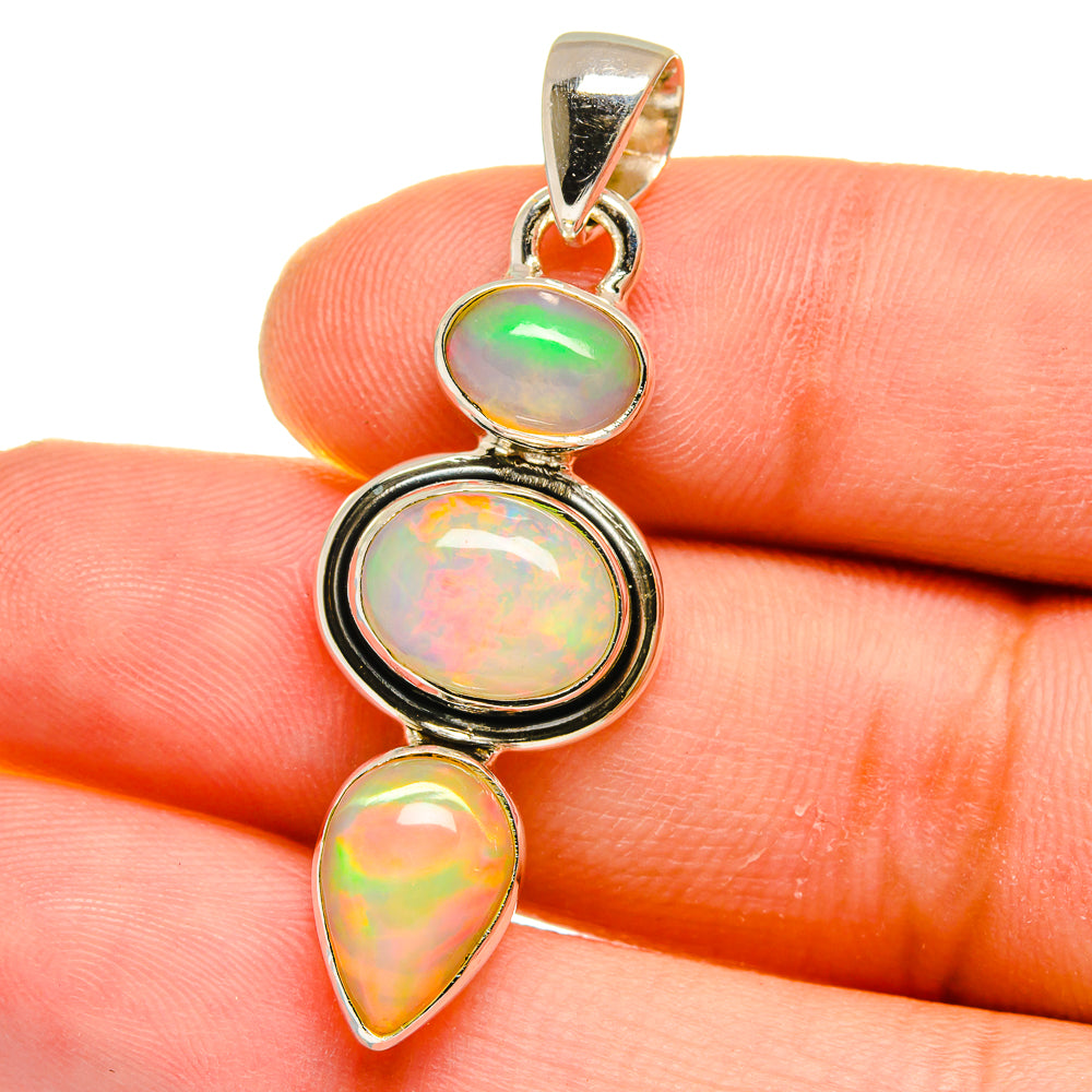 Ethiopian Opal Pendants handcrafted by Anasilvercos - PD16127