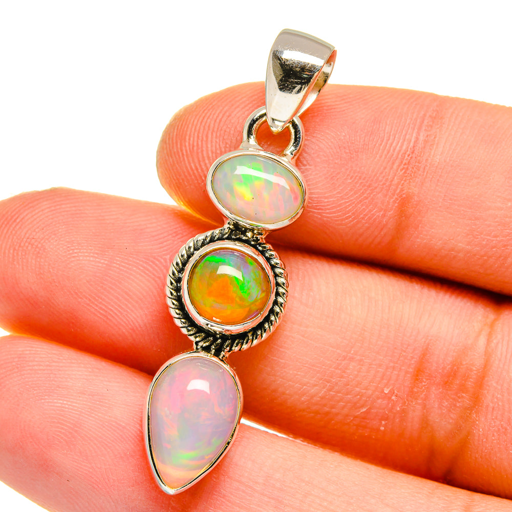 Ethiopian Opal Pendants handcrafted by Anasilvercos - PD16128