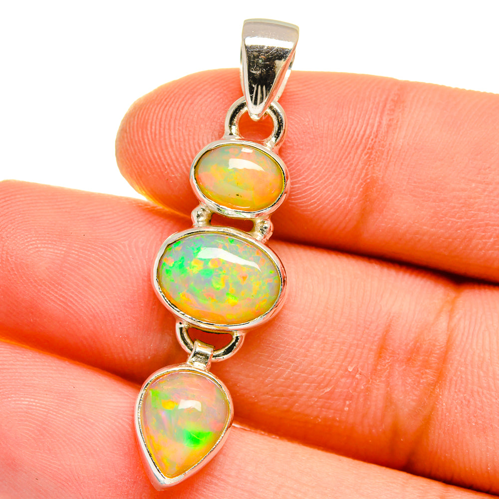 Ethiopian Opal Pendants handcrafted by Anasilvercos - PD16129