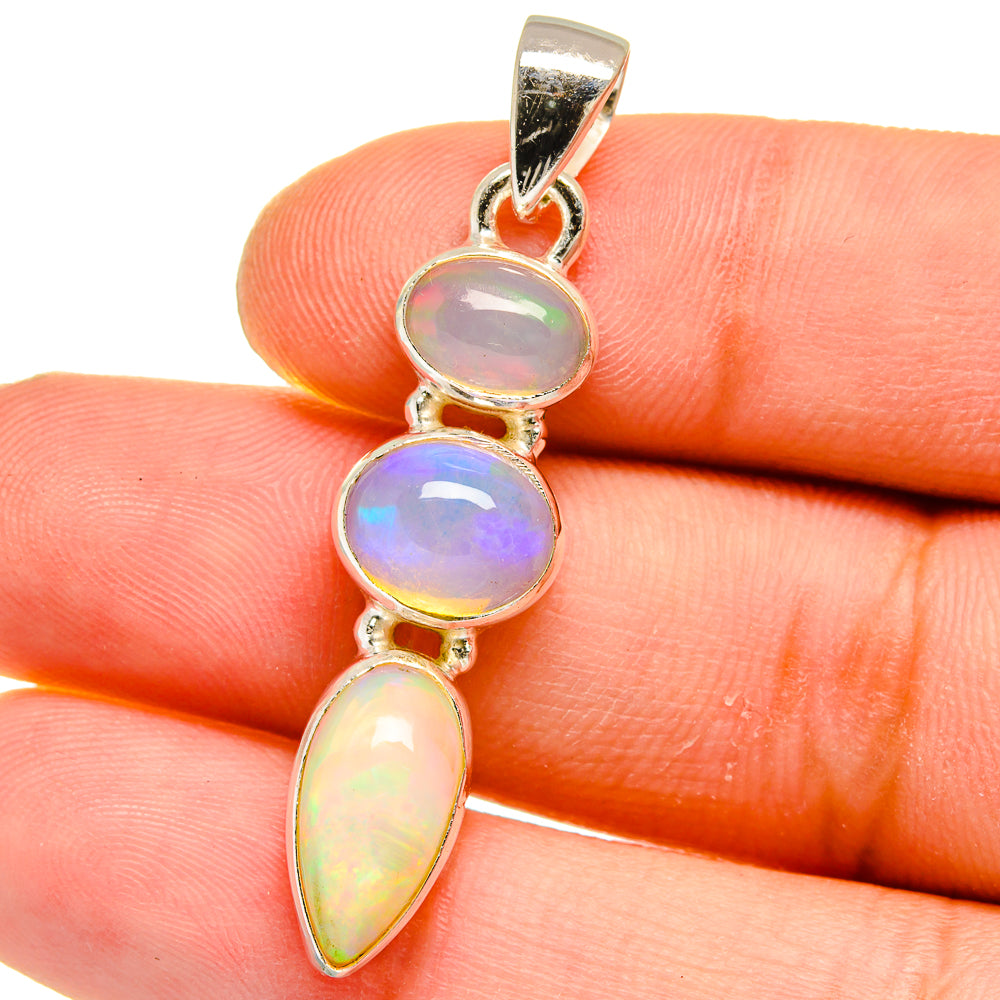 Ethiopian Opal Pendants handcrafted by Anasilvercos - PD16131