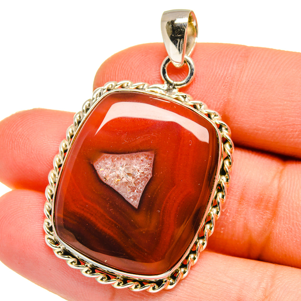 Botswana Agate Pendants handcrafted by Anasilvercos - PD16157