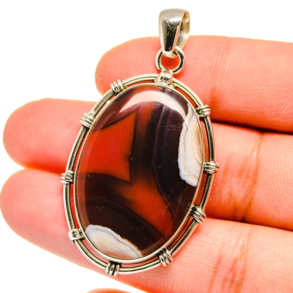 Botswana Agate Pendants handcrafted by Anasilvercos - PD16158