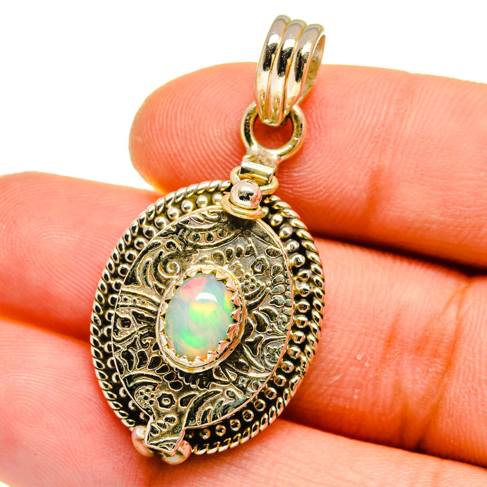 Ethiopian Opal Pendants handcrafted by Anasilvercos - PD16168
