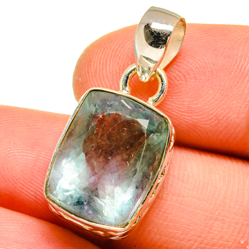 Blue Fluorite Pendants handcrafted by Anasilvercos - PD16171