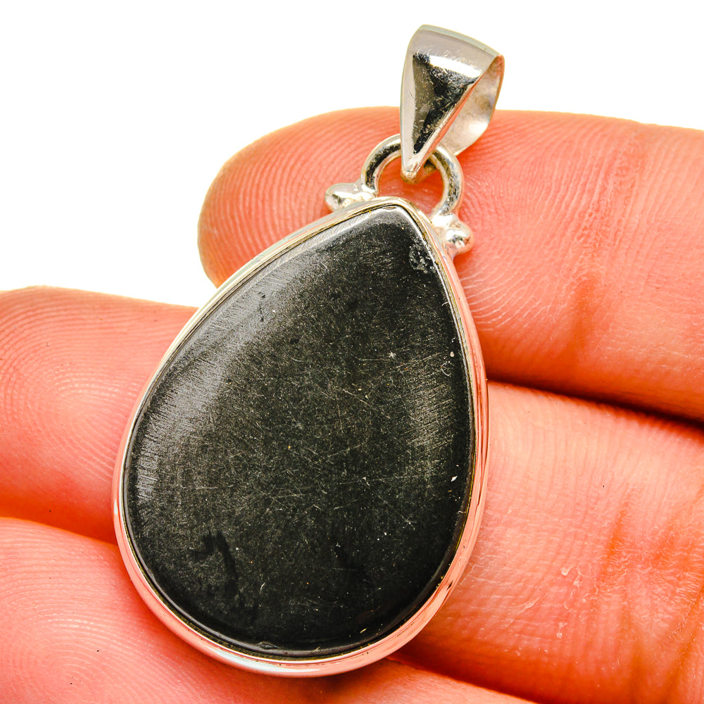 Gold Sheen Obsidian Pendants handcrafted by Anasilvercos - PD16174