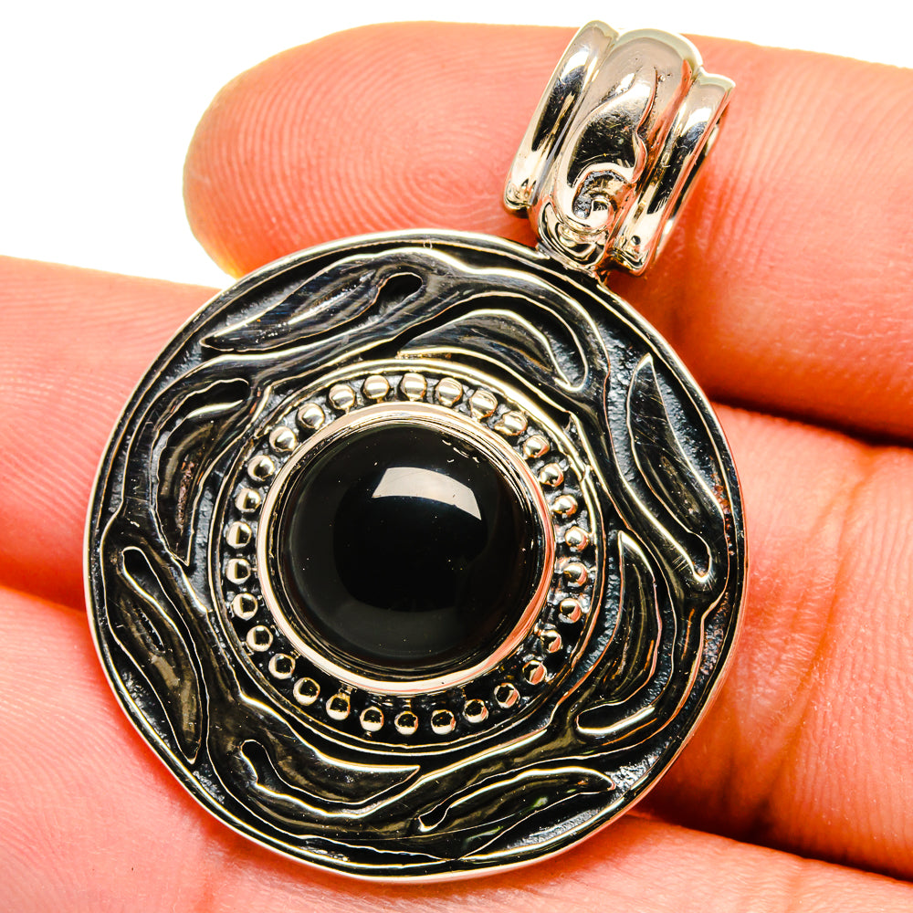 Black Onyx Pendants handcrafted by Anasilvercos - PD16176