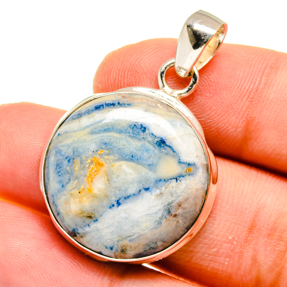 Blue Scheelite Pendants handcrafted by Anasilvercos - PD16179