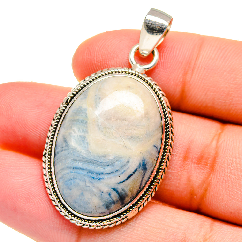 Blue Scheelite Pendants handcrafted by Anasilvercos - PD16182