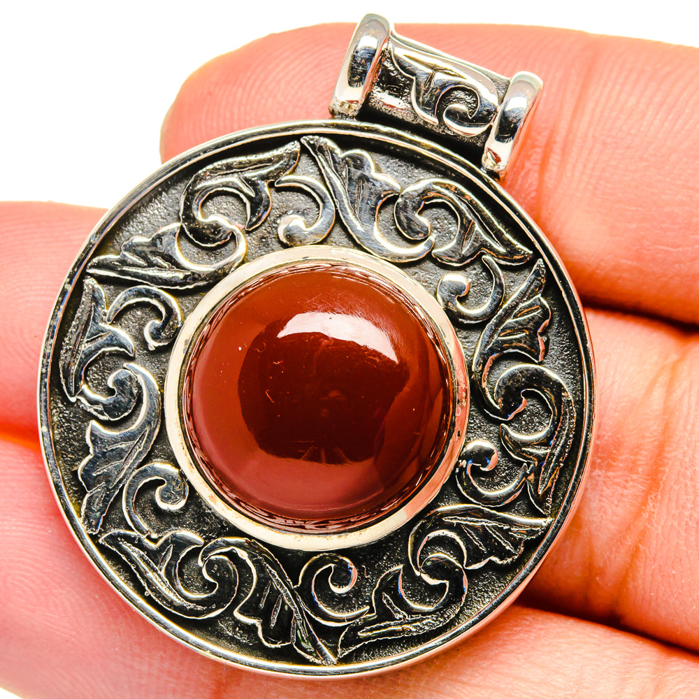 Red Onyx Pendants handcrafted by Anasilvercos - PD16207