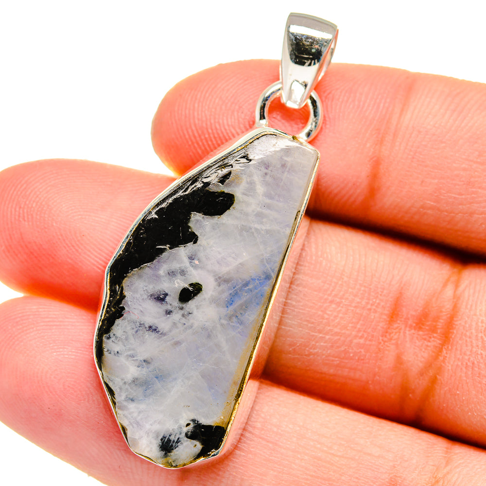 Rainbow Moonstone Pendants handcrafted by Anasilvercos - PD16221