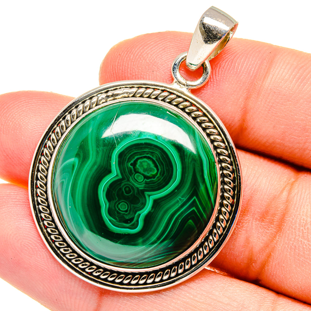 Malachite Pendants handcrafted by Anasilvercos - PD16222
