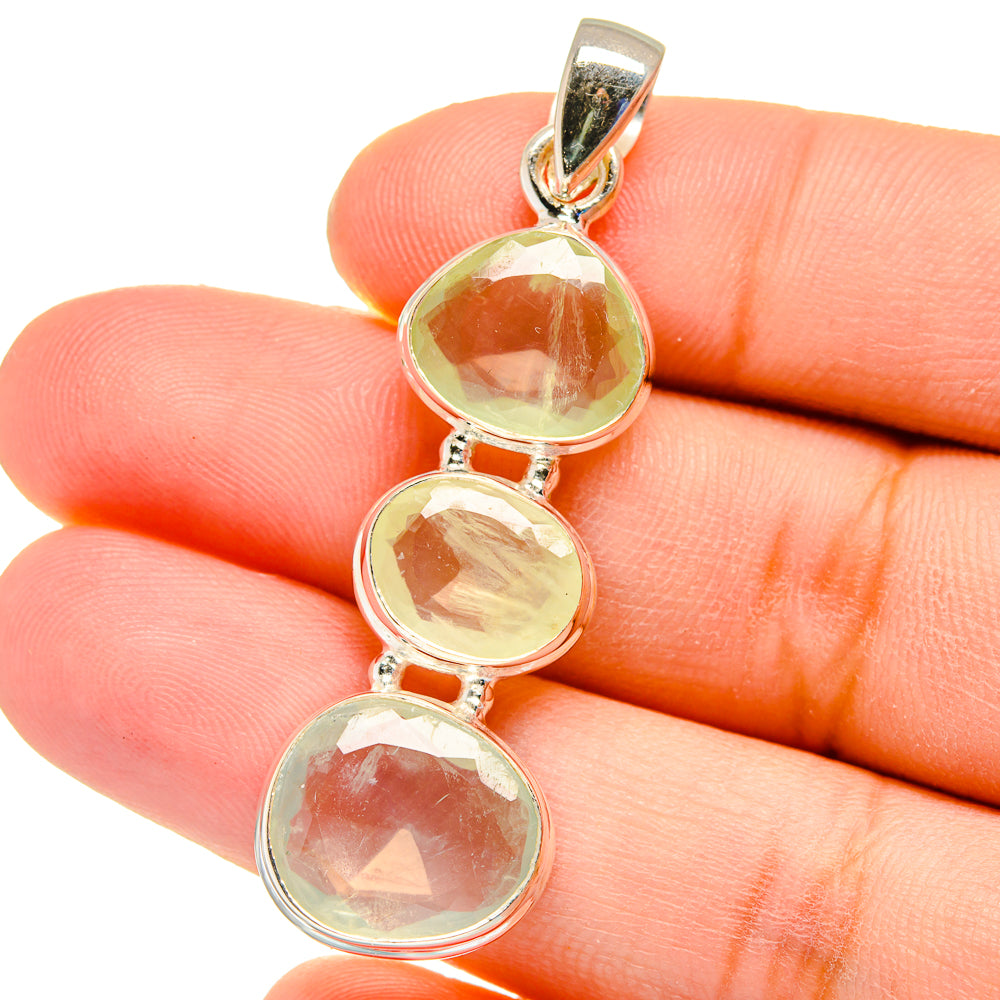 Prehnite Pendants handcrafted by Anasilvercos - PD16226