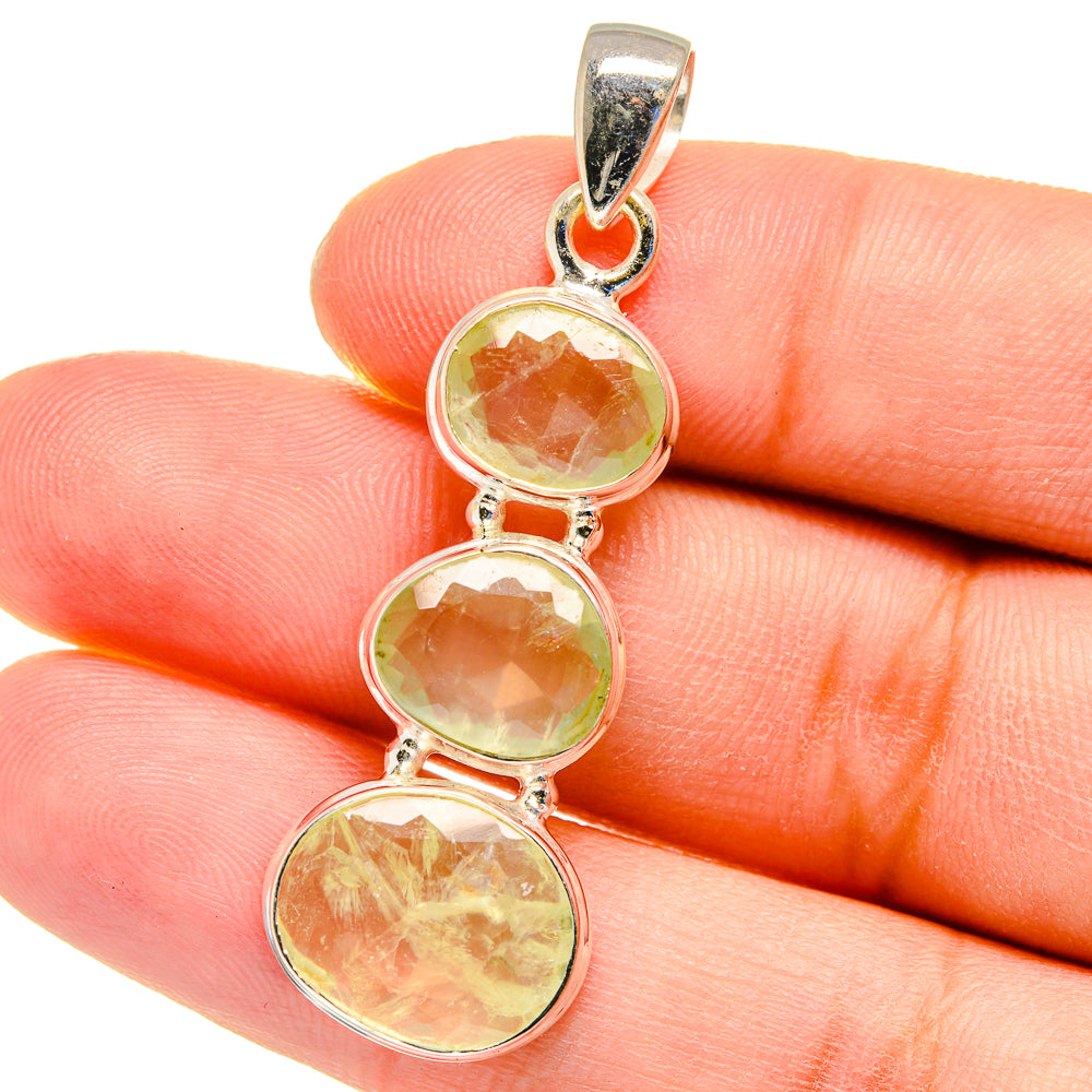 Prehnite Pendants handcrafted by Anasilvercos - PD16231