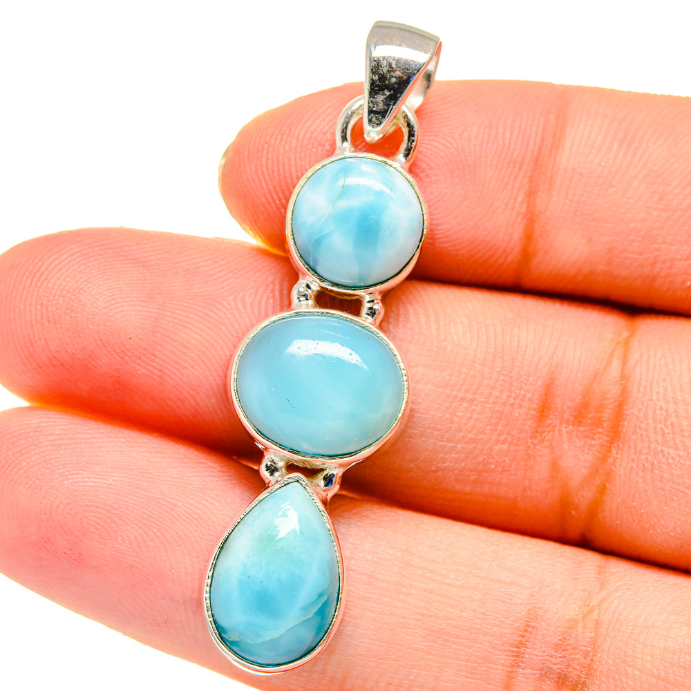 Larimar Pendants handcrafted by Anasilvercos - PD16233