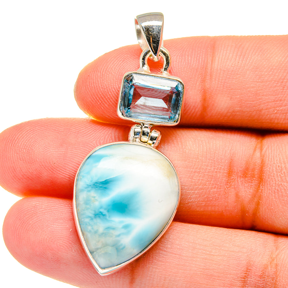 Larimar Pendants handcrafted by Anasilvercos - PD16234
