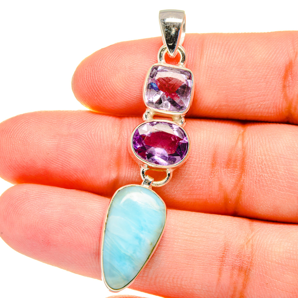 Larimar Pendants handcrafted by Anasilvercos - PD16246