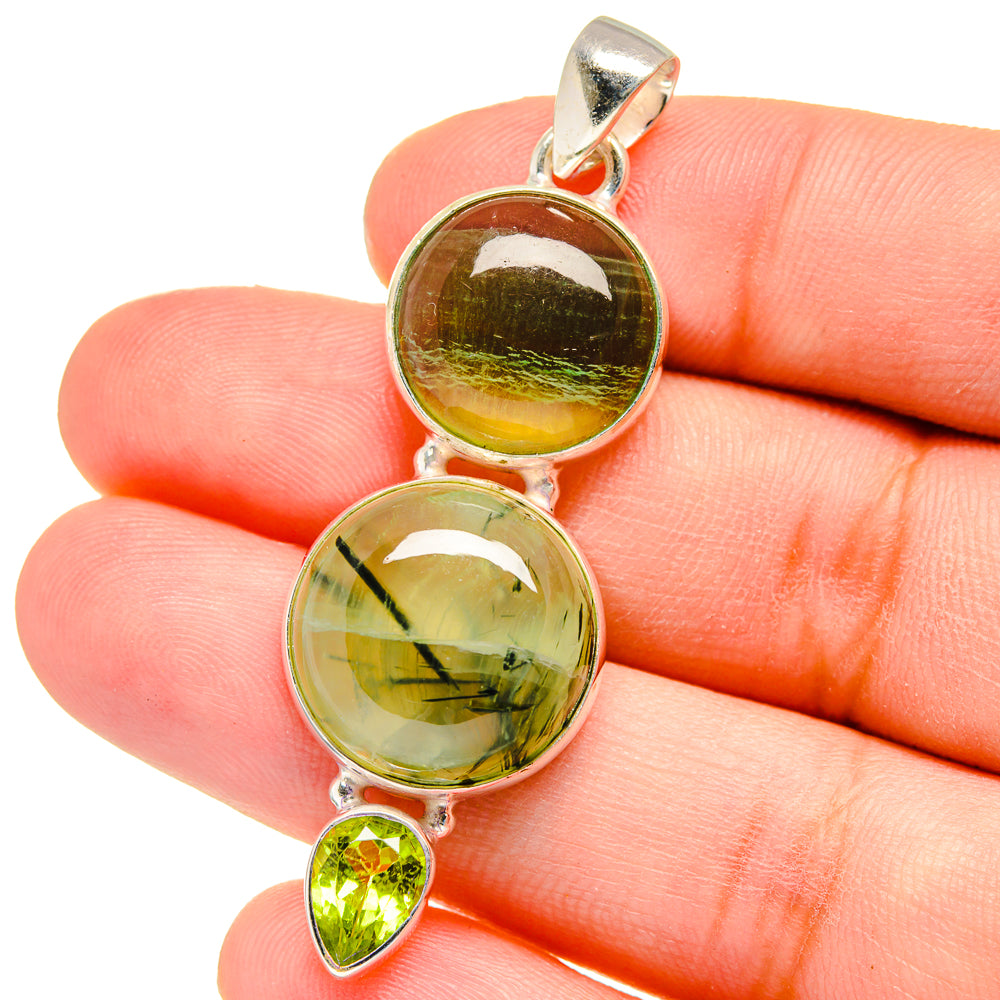 Prehnite Pendants handcrafted by Anasilvercos - PD16249