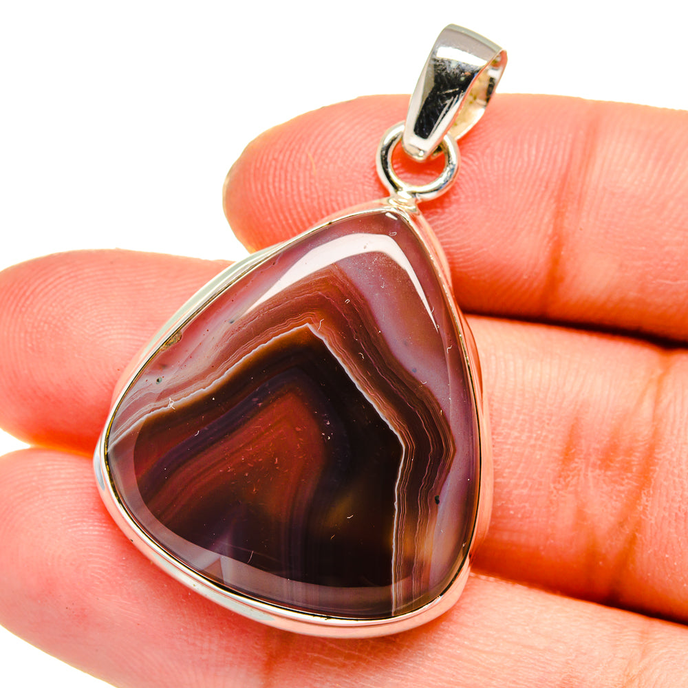 Botswana Agate Pendants handcrafted by Anasilvercos - PD16257
