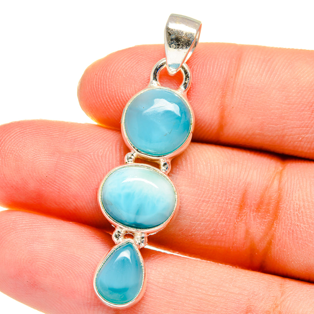 Larimar Pendants handcrafted by Anasilvercos - PD16268