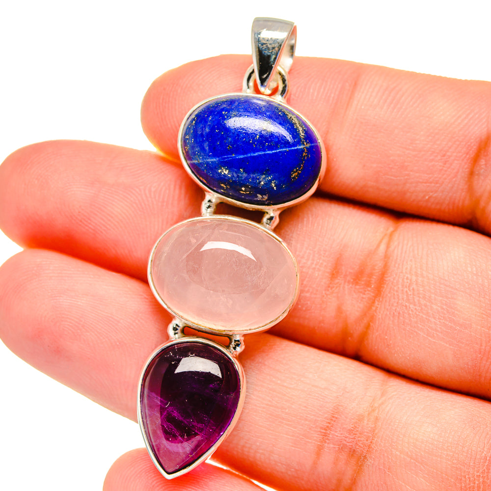 Rose Quartz Pendants handcrafted by Anasilvercos - PD16271