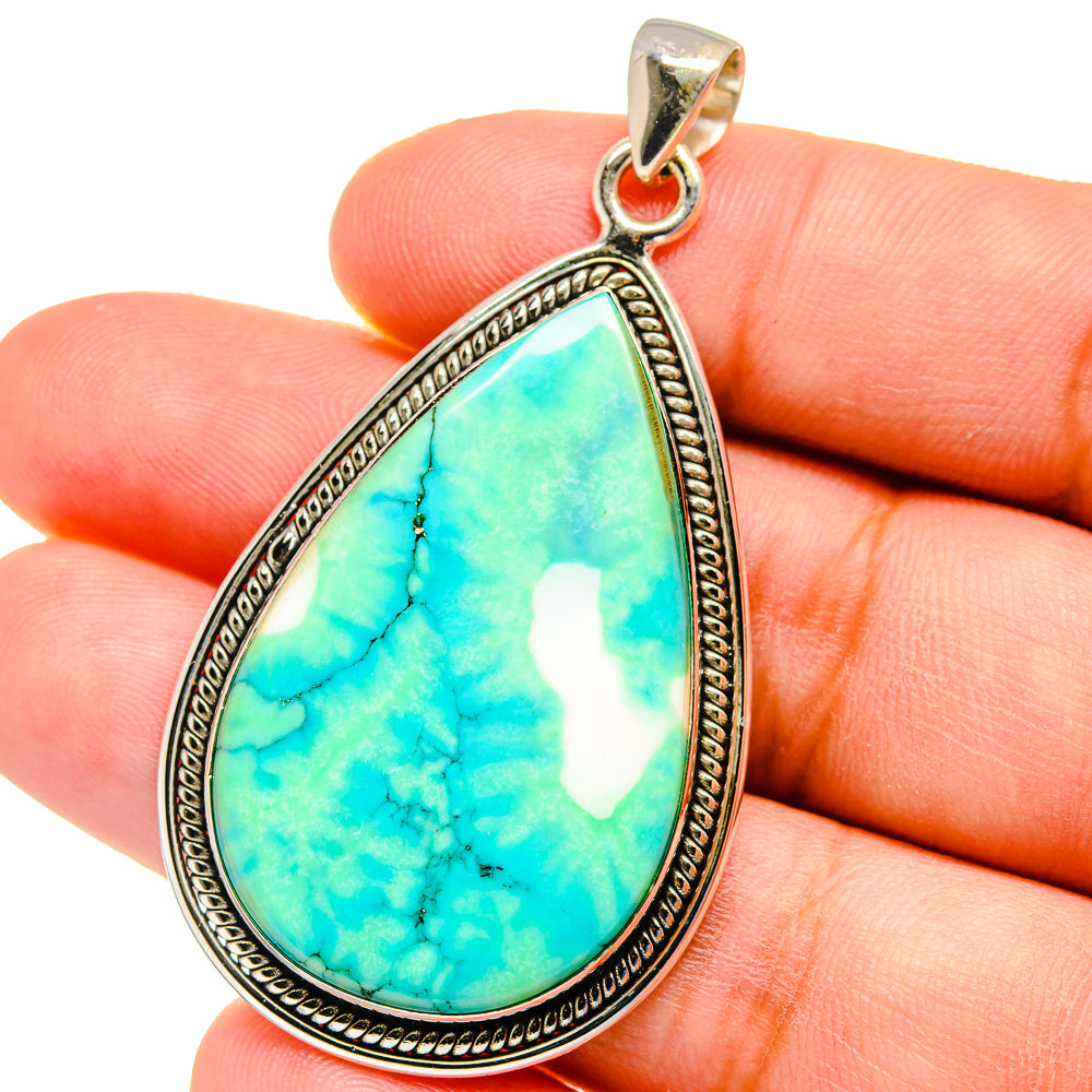 Green Howlite Pendants handcrafted by Anasilvercos - PD16277