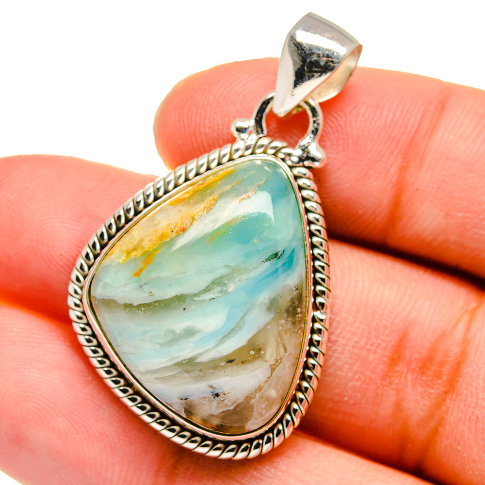 Peruvian Opal Pendants handcrafted by Anasilvercos - PD16279