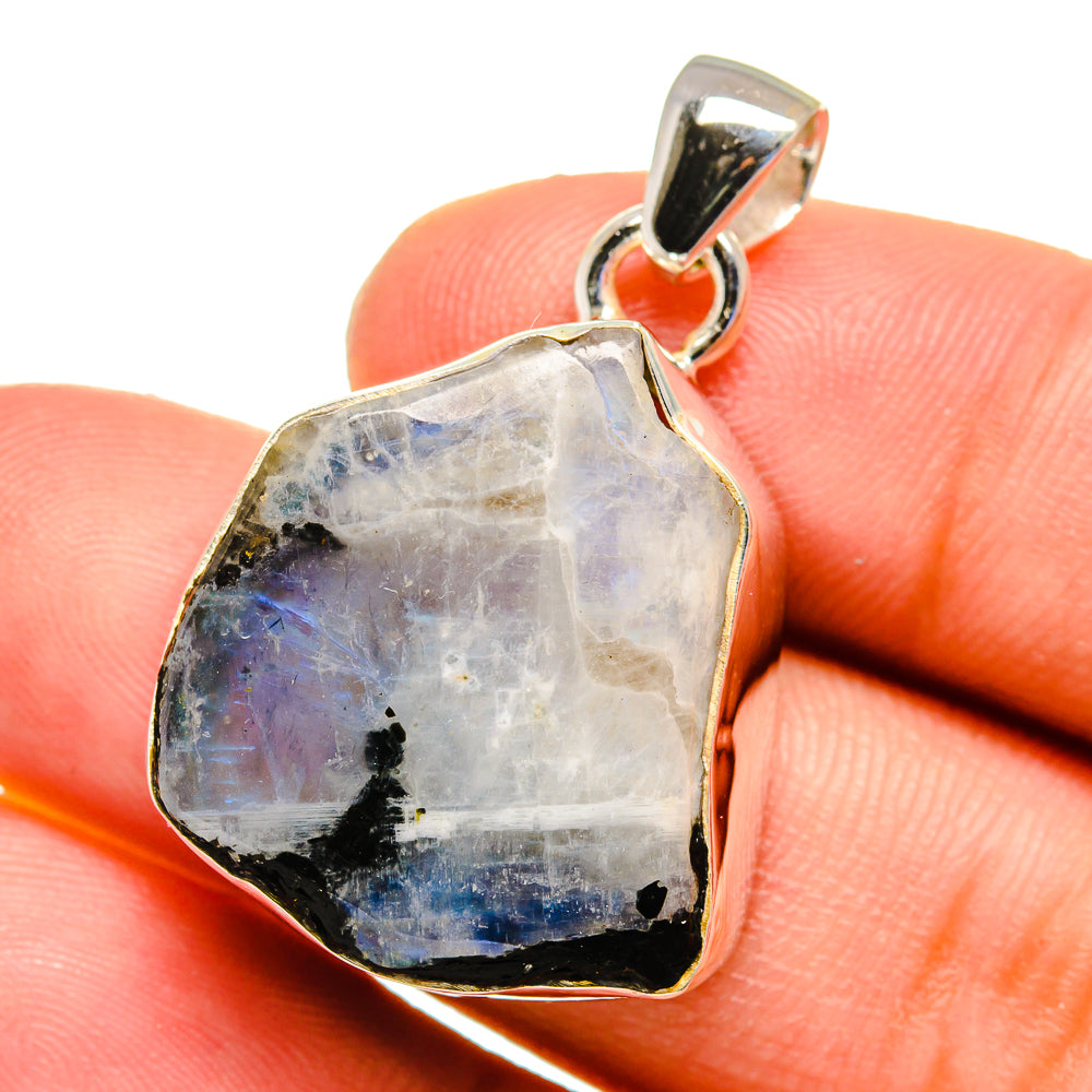 Rainbow Moonstone Pendants handcrafted by Anasilvercos - PD16313