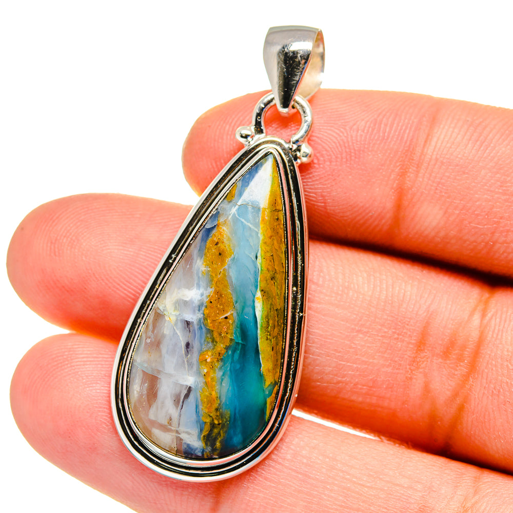 Peruvian Opal Pendants handcrafted by Anasilvercos - PD16316