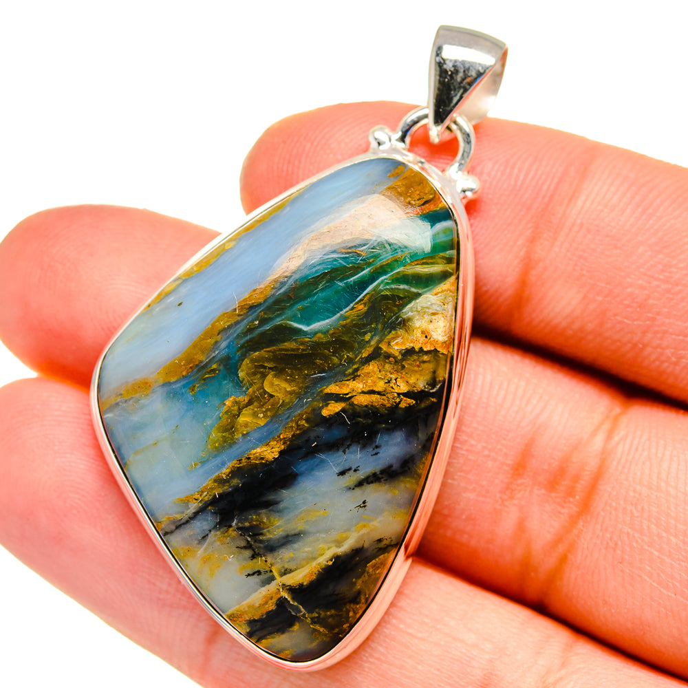 Peruvian Opal Pendants handcrafted by Anasilvercos - PD16322