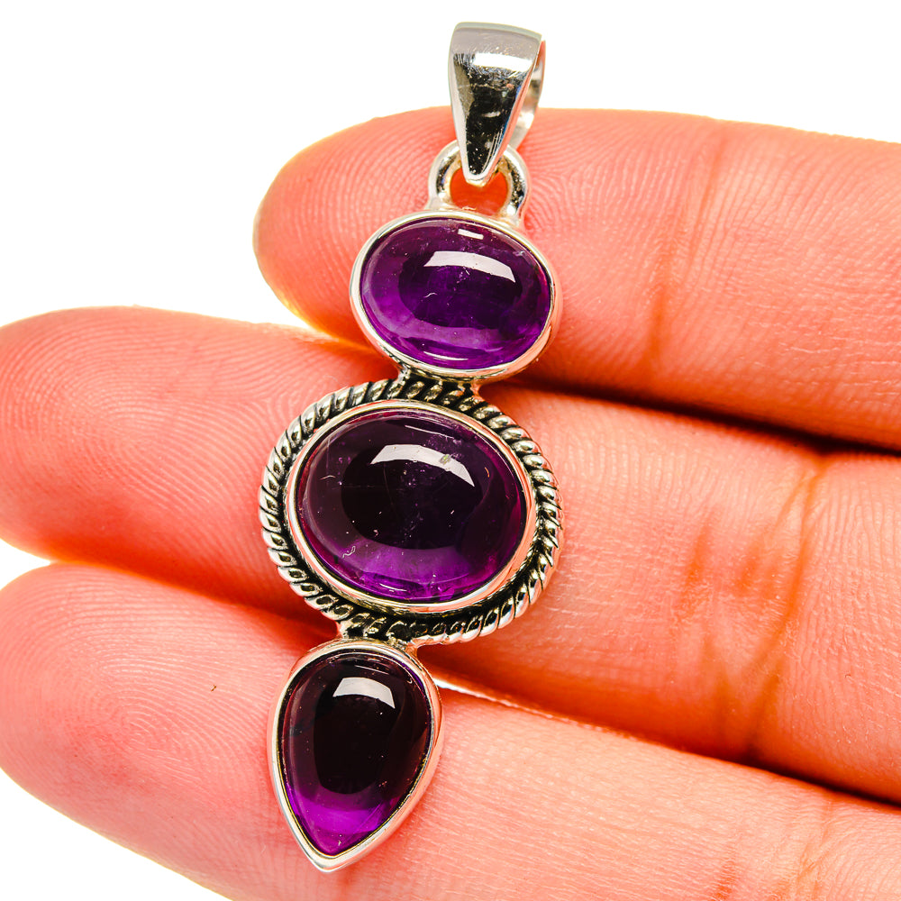 Amethyst Pendants handcrafted by Anasilvercos - PD16328